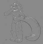 2018 animate_inanimate anthro arashi_maeda digital_drawing_(artwork) digital_media_(artwork) dragon featureless_crotch glistening grey_background hi_res inflatable latex living_inflatable male mammal mythological_creature mythological_scalie mythology nozzle nude poiuytrew pool_toy scalie simple_background solo standing tail