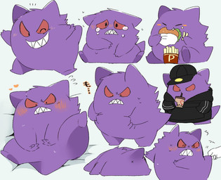 anthro anus blush bodily_fluids burger clothing crying eating fast_food featureless_crotch food fries fur hair lying male on_back simple_background smile solo spread_legs spreading tail tears x_anus hyaku_(artist) nintendo pokemon generation_1_pokemon gengar pokemon_(species) digital_media_(artwork) multiple_images