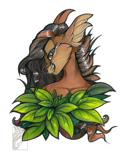 anthro art_nouveau black_nose brown_body brown_fur brown_hair cheek_tuft eyebrows eyelashes facial_tuft fangs female fur hair half-closed_eyes inner_ear_fluff long_hair looking_at_viewer multicolored_body multicolored_fur narrowed_eyes nude orange_eyes simple_background solo tan_body tan_fur teeth tuft two_tone_body two_tone_fur whiskers white_background casynuf casy_the_wolfcat canid canine domestic_cat felid feline felis hybrid mammal 2015 bust_portrait hi_res portrait