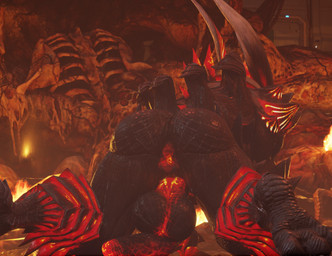 3_toes all_fours anus ass_up balls big_balls black_body bubble_butt butt feet genitals glowing glowing_anus glowing_genitalia glowing_penis horn male penis perineum presenting presenting_hindquarters puffy_anus rear_view red_anus red_glow sin_devil_trigger solo thick_thighs toes wrinkled_feet wrinkles outofnecessity capcom devil_may_cry devil_may_cry_5 dante_(dmc) demon 2025 3d_(artwork) digital_media_(artwork) hi_res