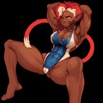 abs camel_toe clothing dark_body dark_skin female harisha muscular muscular_female one-piece_swimsuit solo swimwear ashsux animal_humanoid callitrichid haplorhine humanoid lion_tamarin mammal mammal_humanoid monkey monkey_humanoid new_world_monkey primate primate_humanoid tamarin hi_res