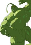 balls big_balls big_penis bodily_fluids drooling genitals green_arms green_balls green_body green_chest green_fingers green_hands green_head green_legs green_penis hand_on_penis humanoid_genitalia humanoid_penis looking_at_viewer male penis saliva simple_background smile solo white_background yellow_eyes bey_293821 league_of_legends riot_games tencent zac_(lol) goo_creature humanoid 2025 hi_res