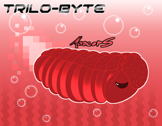 ambiguous_gender bubble cyberspace feral glowing pixelated red_body solo swimming toony water davespaceman aquatic arthropod digital_creature morocops prehistoric_species trilo-byte trilobite