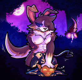 abs all_fours anthro ass_up bent_over big_butt bisexual black_body black_fur blush blush_lines bodily_fluids brown_body brown_fur butt chest_tuft claws clenched_teeth cum cum_in_ass cum_inside doggystyle duo female female_penetrated fluffy flustered food for_a_head forest from_behind_position fruit fur genital_fluids genitals glowing glowing_eyes group group_sex hand_behind_back hand_on_head heart_symbol jack-o'-lantern kneeling long_ears long_tail male male/female male_penetrating male_penetrating_female moon motion_lines muscular muscular_anthro muscular_male nipples nude orange_body orange_fur outside outside_sex penetration penis plant pumpkin pumpkin_head purple_eyes red_body red_fur sex sharp_teeth shrub size_difference smile tail tail_motion teeth threesome tree trio tuft vaginal vaginal_penetration white_body white_fur bnnuyhole epic_games fortnite fortnite:_battle_royale mythology lycan_west_(fortnite) riley_(bnnuyhole) spice_(fortnite) australian_shepherd canid canine canis domestic_cat domestic_dog felid feline felis herding_dog hybrid lagomorph leporid mammal mythological_canine mythological_creature object_head pastoral_dog rabbit sheepdog werecanid werecanine werecreature werewolf wolf hi_res