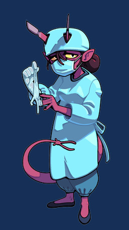 breasts clothed clothing doctor female fingernails footwear forked_tail fully_clothed gloves hair hair_bun handwear headgear headwear horn humanoid_pointy_ears latex latex_clothing latex_gloves latex_handwear mask medical_gloves medical_instrument nails pointy_ears pupils red_body red_skin scalpel scientific_instrument scrubs shoes slit_pupils solo surgical_instrument surgical_mask tail unusual_anatomy unusual_horn unusual_tail white_eyes yellow_sclera discount-supervillain demon demon_humanoid horned_humanoid humanoid tailed_humanoid hi_res