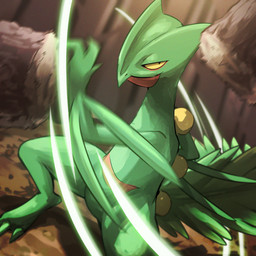 3_fingers 3_toes anthro featureless_crotch feet fingers green_body green_tail half-closed_eyes leaf light male male_anthro motion_blur mouth_closed multicolored_body narrowed_eyes outside plant pupils red_body slit_pupils smile smirk snout solo standing tail toes tree yellow_body yellow_eyes spicyichizo nintendo pokemon elemental_creature flora_fauna generation_3_pokemon pokemon_(species) scalie sceptile 1:1 2026 absurd_res hi_res lighting shaded