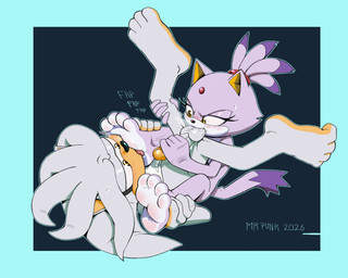 4_toes anthro anthro_on_anthro ball_suck blush body_blush countershade_feet countershading dominant dominant_female duo feet female foot_blush foot_fetish foot_lick forehead_gem gem handjob holding_leg legs_in_air licking male male/female nude oral penile purple_body sex simple_background soles sound_effects spread_legs spreading submissive submissive_male sucking toes tongue white_body morphpunk sega sonic_the_hedgehog_(series) blaze_the_cat silver_the_hedgehog eulipotyphlan felid feline hedgehog mammal absurd_res hi_res