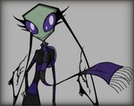 antennae_(anatomy) clothing eyelashes female freckles jada_(ryn) pak purple_eyes scarf solo sweater topwear darkryn_(artist) invader_zim nickelodeon alien humanoid irken hi_res