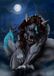 aggressive all_fours anthro collar female prowling snarling solo spiked_collar spikes tail tattoo jeddibub lunar_epitaph mythology eclipse_silverwolf canid canine canis mammal mythological_canine mythological_creature werecanid werecanine werecreature werewolf wolf