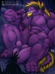 2012 4_toes abs anthro balls beard behemoth biceps big_muscles big_penis black_nose blonde_hair cave claws duo erection facial_hair fangs final_fantasy fur glans goatee grin grisser hair horn humanoid_penis looking_down macro male monster muscles nipples nude pecs penis plain_background pose presenting purple_fur purple_penis restricted_palette retracted_foreskin sitting size_difference smile solo spread_legs spreading sword teeth toe_claws uncut vein veiny_penis video_games weapon yellow_eyes yellow_fur
Rating: Explicit
Score: 9
User: Kakuya
Date: November 24, 2013