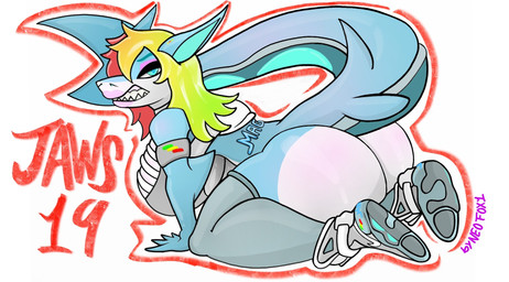 angry anthro big_breasts big_butt blue_body blue_eyes breasts butt clothing feet female footwear glistening glistening_body huge_breasts huge_butt led_light lips lipstick looking_at_viewer makeup pose sharp_teeth shoes sneakers solo streetwear tail teeth thick_lips thick_tail thick_thighs neofox1 air_mag back_to_the_future jaws_(film) nike universal_studios sharky_mag aquatic fish humanoid shark hi_res
