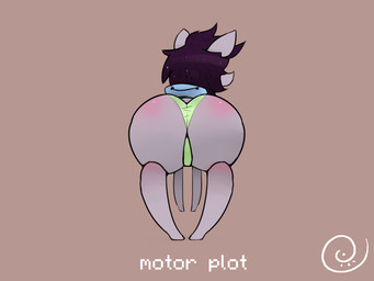 all_fours backpack big_butt blush body_blush butt butt_blush clothing collar curvy_figure female first_person_view hair hair_bun hind_legs jiggling leaning looking_back mane plant poster presenting presenting_hindquarters rear_view solo voluptuous wide_hips isoink hasbro my_little_pony osiosi equid mammal 4:3 digital_media_(artwork) hi_res