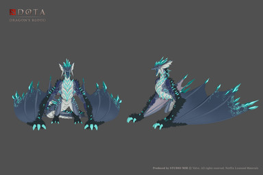 arm_fur back_fur back_spikes biped bipedal_feral black_body black_fur black_sclera blue_body blue_claws blue_eyes blue_insides blue_membrane blue_scales blue_teeth blue_tongue blue_wings chest_spike claws copyright_symbol countershade_neck countershade_scales countershade_torso countershading crystal_spikes ear_fins exposed_teeth female female_feral feral fin fur furrowed_eyebrows grey_background head_crest leg_fur membrane_(anatomy) membranous_wings multiple_angles open_mouth pupils scales sharp_teeth simple_background slim_female slim_feral slit_pupils small_waist snout solo spikes spikes_(anatomy) spread_wings symbol tail tail_fin teeth text tongue ventral_scales white_body white_countershading white_membrane white_wings wing_claws winged_arms wings il_kwang_kim snkkof dota dota_dragon's_blood european_mythology mythology netflix valve valve_corporation lirrak aquatic aquatic_dragon deity dragon eldwurm_(dragon's_blood) furred_dragon furred_scalie mythological_creature mythological_scalie scalie western_dragon wyvern 2021 3d_(artwork) absurd_res cel_shading concept_art copyright_name digital_media_(artwork) english_description english_text full-length_portrait hi_res multiple_images official_art portrait shaded