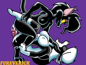 anthro anthro_on_anthro arched_back areola black_body black_fur bodily_fluids breasts claws crouching dildo double_dildo duo eyes_closed female female/female fur genital_fluids gloves_(marking) hair interspecies leg_grab leg_markings looking_pleasured markings multicolored_body multicolored_fur naturally_censored nipple_tuft nipples nude open_mouth penetration sex sex_toy side_view simple_background smile socks_(marking) toe_claws toony tuft two_tone_body two_tone_fur vaginal vaginal_fluids vaginal_penetration wet white_hair yellow_eyes fureverick sabrina_online darke_katt sabrina_(sabrina_online) felid mammal mephitid skunk striped_skunk 4:3 aliasing digital_media_(artwork)