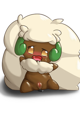 blush bodily_fluids brown_body female genital_fluids genitals solo sweat vaginal_fluids vulva olihai nintendo pokemon generation_5_pokemon pokemon_(species) whimsicott absurd_res hi_res