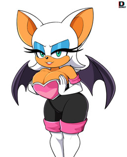 anthro armwear bat_wings black_bodysuit black_clothing black_skinsuit black_wings blue_eyeshadow bodysuit breast_squish breasts clothing elbow_gloves eyelashes eyeshadow female footwear gloves hair hand_on_breast hand_on_own_breast handwear lips looking_at_viewer makeup membrane_(anatomy) membranous_wings pink_clothing pink_lips pink_topwear shoes simple_background skinsuit smile smiling_at_viewer solo squish tan_body tan_inner_ear teal_eyes teeth text three-quarter_view tight_clothing topwear white_armwear white_background white_clothing white_ears white_elbow_gloves white_footwear white_gloves white_hair white_handwear white_shoes wings deemlyart sega sonic_the_hedgehog_(series) rouge_the_bat bat mammal 2026 absurd_res artist_name cel_shading colored digital_media_(artwork) hi_res portrait shaded three-quarter_portrait