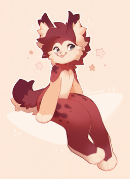 ambiguous_gender anthro black_eyes blep cheek_tuft chibi facial_tuft fur inner_ear_fluff multicolored_body multicolored_fur nude paws pink_tongue red_body red_fur sitting solo tail tan_body tan_fur tongue tongue_out tuft shiones felid feline lynx mammal 2025 colored digital_drawing_(artwork) digital_media_(artwork) full-length_portrait hi_res portrait shaded