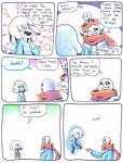 aftertale animated_skeleton bone brother_(lore) brothers_(lore) chara_(undertale) child comic dialogue english_text human loverofpiggies mammal monster not_furry papyrus_(undertale) sans_(undertale) sibling_(lore) skeleton teeth text undead undertale undertale_(series) young