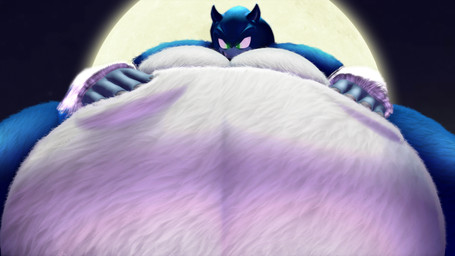 annoyed anthro belly belly_squish big_belly big_moobs black_nose blue_body blue_ears blue_inner_ear claws fangs front_view full_moon furrowed_eyebrows green_eyes hand_on_belly hand_on_own_belly huge_belly huge_moobs huge_thighs hyper hyper_belly hyper_moobs male moobs moon morbidly_obese morbidly_obese_anthro morbidly_obese_male multicolored_body night obese obese_anthro obese_male overweight overweight_anthro overweight_male sharp_teeth solo squish teeth thick_thighs two_tone_body white_body cindablimp sega sonic_the_hedgehog_(series) sonic_unleashed sonic_the_hedgehog sonic_the_werehog eulipotyphlan hedgehog mammal werecreature wereeulipotyphlan werehog 16:9 2025 3d_(artwork) absurd_res colored digital_media_(artwork) hi_res shaded source_filmmaker_(artwork) widescreen