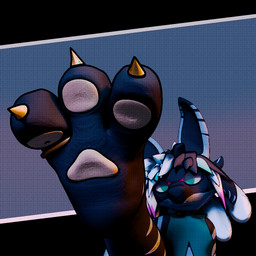 3_toes ambiguous_gender anthro blue_body blue_fur claws clothed clothing curling_toes digit_ring eyewear feet foot_focus fur glasses green_eyes grey_body grey_fur hair jewelry multicolored_hair pawpads plantigrade presenting raised_leg ring simple_background solo toe_claws toe_ring toes yellow_claws yellow_pawpads sockless_zen02 min_(zenodos) canid canine mammal 1:1 2024 3d_(artwork) digital_media_(artwork)
