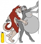 aleu_(balto) anthro anthro_on_anthro anthrofied balto_(series) breasts brother_(lore) brother_and_sister_(lore) canid canine canis domestic_dog duo erection eyes_closed female genitals hi_res hose_inflation husky hybrid hyper hyper_inflation incest_(lore) inflation kodiak_(balto) male male/female mammal nipples nordic_sled_dog open_mouth penis rana_(artist) sex sibling_(lore) simple_background sister_(lore) spitz tail toony universal_studios white_background wolf wolfdog