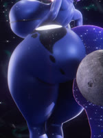 anthro big_breasts big_butt biped blue_body bouncing_breasts breasts butt butt_jiggle clothed clothing female glistening glistening_body huge_breasts huge_butt jiggling macro moon skimpy space tail tail_aside thick_thighs three-quarter_view lunar57 friendship_is_magic hasbro my_little_pony princess_luna_(mlp) equid equine mammal 3:4 3d_(artwork) 3d_animation animated digital_media_(artwork) hi_res no_sound webm