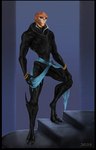 bangle blue_eyes bodypaint bodysuit clothed clothing face_paint female hand_on_leg jewelry looking_at_viewer not_furry sash skinsuit solo standing tight_clothing 3033 bioware electronic_arts mass_effect eliana_corvalis alien humanoid turian hi_res