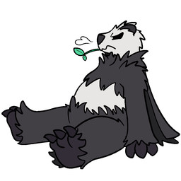 3_fingers 3_toes ambiguous_gender angry anthro arm_support biped black_body black_claws black_fur black_nose breath claws featureless_crotch feet fingers fur leaf multicolored_body multicolored_fur nude object_in_mouth plantigrade pseudo_clothing side_view simple_background sitting slightly_chubby solo toe_claws toes two_tone_body two_tone_fur white_background white_body white_fur trout_(artist) nintendo pokemon bear generation_6_pokemon mammal pangoro pokemon_(species) 1:1 2016 aliasing digital_media_(artwork) full-length_portrait portrait