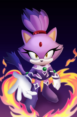 accessory anthro armwear black_nose clothing cosplay crossover_cosplay eyelashes female fire footwear forehead_gem gem gloves hair hair_accessory hairband handwear high-angle_view looking_at_viewer purple_armwear purple_background purple_body purple_clothing purple_ears purple_footwear purple_hair purple_shoes purple_tail purple_topwear red_gem red_hairband shoes simple_background smile smiling_at_viewer solo tail tan_inner_ear topwear white_clothing white_gloves white_handwear yellow_eyes samara_arscott dc_comics sega sonic_the_hedgehog_(series) teen_titans blaze_the_cat starfire_(teen_titans) domestic_cat felid feline felis mammal 2026 absurd_res colored crossover digital_media_(artwork) hi_res shaded