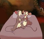 anthro balls bed brown_body circumcised duo eyes_closed female flat_chested fur furniture genitals innocent_nudity laugh male nude open_mouth penis pussy smile tail tickling young young_anthro kimirera an_american_tail don_bluth fievel_mousekewitz tanya_mousekewitz mammal mouse murid murine rodent