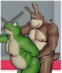 anthro barazoku duo male male/male male_penetrated male_penetrating male_penetrating_male penetration sex hunter-husky nintendo star_fox peppy_hare slippy_toad amphibian frog humanoid lagomorph leporid mammal rabbit hi_res