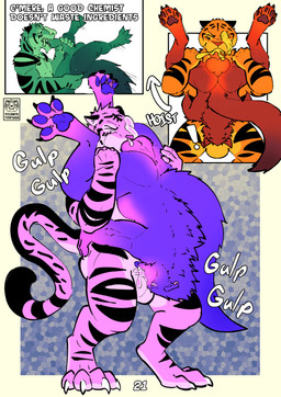 69_position anthro balls big_balls big_penis bodily_fluids cum deep_throat dialogue duo ear_piercing ear_ring erection face_fucking genital_fluids genitals humanoid_genitalia humanoid_penis hyper hyper_genitalia hypnosis irrumatio male male/male male_penetrated male_penetrating male_penetrating_male mind_control muscular nude open_mouth oral oral_penetration penetration penile penile_penetration penis penis_in_mouth piercing ring_piercing sex simple_background standing standing_69_position standing_sex tail text tongue picantetortuga mythology darius_(picantetortuga) juno_(picantetortuga) canid canine demon felid mammal mythological_canine mythological_creature pantherine tiger werecreature absurd_res comic digital_media_(artwork) english_text hi_res