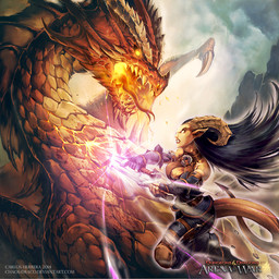 ambiguous_gender biped black_hair breasts cleavage clothed clothing cloud countershade_scales countershading day detailed_background duo female feral hair horn open_mouth outside red_body red_scales scales sky tail teeth text tongue white_body white_scales year chaos-draco mythology dragon horned_humanoid humanoid mythological_creature mythological_scalie scalie tailed_humanoid 1:1 2014 artist_name dated digital_media_(artwork) url