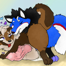 anal anal_penetration animal_genitalia animal_penis balls big_balls big_penis bite biting_another bodily_fluids canine_genitalia canine_penis claws cum cum_on_balls cum_pool cum_string doggystyle duo ejaculation eyes_closed feral feral_on_feral feral_penetrated feral_penetrating feral_penetrating_feral from_behind_position genital_fluids genitals heart_symbol huge_balls huge_penis humping knot knotted_penis looking_at_another looking_at_partner looking_back looking_pleasured male male/male male_penetrated male_penetrating male_penetrating_male neck_bite penetration penile penile_penetration penis piercing saliva saliva_string sex tail tail_wrapped_around_body throbbing throbbing_penis tongue tongue_out vein veiny_penis texiefox cobalt_(texiefox) kita_tanuki canid canine canis mammal raccoon_dog tanuki wolf 1:1 absurd_res hi_res