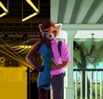 anthro clothed clothing crossdressing double_life dress male necktie panties panties_down partially_clothed solo underwear underwear_down hrelterskrelter bible despicable_me illumination_entertainment ailurid mammal red_panda absurd_res digital_media_(artwork) hi_res pixel_(artwork)