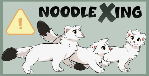 :3 ambiguous_gender black_body black_eyes black_fur black_text blush blush_lines border cat_smile caution_sign cheek_tuft circle_eyebrows closed_smile dipstick_tail exclamation_point eyebrows facial_tuft feral fur green_background green_border group head_tuft markings mouth_closed neck_tuft paws pink_inner_ear pink_nose running sign simple_background smile tail tail_markings text trio tuft walking warning_symbol whiskers white_body white_fur yellow_sclera feve mammal mustelid musteline stoat true_musteline weasel 2025 digital_drawing_(artwork) digital_media_(artwork) english_text hi_res