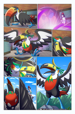 4_toes ambiguous_gender body_size_growth border building building_destruction carrying_another cracks cramped cramped_wings damaged_ceiling day destruction duo evolution_(transformation) extreme_size_difference feathered_tail feathered_wings feathers feet female female_human feral hanging_by_arms house inside larger_feral lying macro mountain on_front outside riding riding_on_back room_filling rubble size_difference size_transformation smaller_female smaller_human spread_wings standing straddling tail toes transformation white_border wings worried zygodactyl introvertnacho fakemon nintendo pokemon selene_(pokemon) avian generation_7_pokemon human mammal mega_toucannon_(aurora_xatu_fakemon) pokemon_(species) toucannon 2021 absurd_res comic digital_media_(artwork) digital_painting_(artwork) hi_res painting_(artwork)