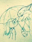 anthro clothed clothing duo eye_contact female holding_object holding_umbrella looking_at_another male necktie open_mouth open_smile shirt smile topwear umbrella wet dogear218 disney zootopia judy_hopps nick_wilde canid canine fox lagomorph leporid mammal rabbit red_fox true_fox 3:4 hi_res