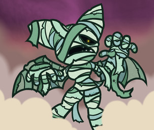 5_fingers anthro arms_bent bandage bent_legs black_sclera blue_tail breasts clothed clothed_anthro clothed_female clothing female female_anthro fingers frown frowning_at_viewer glowing glowing_eyes holidays looking_at_viewer membrane_(anatomy) membranous_wings no_pupils noseless one_eye_obstructed open_frown open_mouth purple_background sharp_teeth simple_background smoke solo standing tail teeth wings yellow_eyes captainquack64 halloween sega sonic_the_hedgehog_(series) rouge_the_bat bat hybrid mammal mummy undead 2024 digital_drawing_(artwork) digital_media_(artwork) english_description flat_colors hi_res