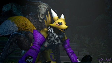 all_fours ambiguous_penetration anthro anthrofied breasts duo female female_penetrated interspecies male male/female male_penetrating male_penetrating_female nipples nude penetration screencap sex text doctor_ark drark bandai_namco digimon canid canine digimon_(species) mammal renamon 16:9 2017 3d_(artwork) digital_media_(artwork) hi_res source_filmmaker_(artwork) url widescreen