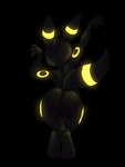 ambiguous_gender anthro big_butt biped black_body black_fur butt dark digitigrade fur glowing glowing_markings light markings nude pose rear_view simple_background solo standing lazzzy_drawings nintendo pokemon eeveelution generation_2_pokemon pokemon_(species) umbreon 3:4 colored digital_media_(artwork) hi_res