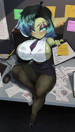 barely_visible_underwear big_breasts biped bottomwear breasts camel_toe clothed clothed_female clothed_humanoid clothing eyelashes female female_humanoid flashing_panties genitals green_body humanoid_pointy_ears legwear looking_at_viewer nipple_outline not_furry panties panty_peek panty_shot pantyhose partially_visible_underwear penis piercing pointy_ears pupils shortstack shortstack_female sitting skirt smile solo thick_thighs topwear underwear cranihum leora_(kibix1) goblin humanoid 2025 absurd_res hi_res