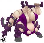 biceps big_breasts big_muscles breasts breasts_and_teats cloven_hooves drill female hooves horn huge_breasts hyper muscular muscular_female nipple_outline pose power_drill small_head solo teats thick_neck thick_thighs tools triceps udders wrench zipper xatanlion bovid bovine cattle mammal