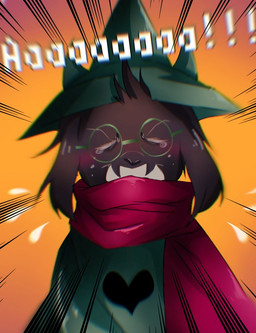 anthro blush bodily_fluids clothed clothing crying eyewear floppy_ears fur glasses male solo tears text kly_dj159 deltarune undertale_(series) ralsei bovid caprine darkner goat mammal 2018