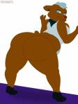 anthro big_butt biped bottomless butt clothed clothing female huge_butt piercing shirt solo topwear ratchetsly skullman777 night_in_the_woods bombshell_(nitw) bear mammal 2018 3:4 absurd_res hi_res