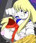 anthro areola big_breasts blonde_hair blue_eyes breasts clothing duo female fight first_person_view hair night nipples pink_nipples torn_clothing white_hair sailoranna anna_(sailoranna) equid equine horse mammal 2018 hi_res