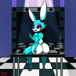 ambiguous_gender anthro big_butt black_sclera blue_body butt female gesture hand_gesture huge_butt looking_at_viewer machine male nude solo v_sign retr0foxx five_nights_at_freddy's five_nights_at_freddy's_2 scottgames toy_bonnie_(fnaf) animatronic lagomorph leporid mammal rabbit robot 1:1