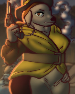 angry anthro ear_piercing ear_ring female gun handgun male mature_female piercing pistol ranged_weapon ring_piercing solo weapon wide_hips wounded ctrl-atl-replace7888 laika_aged_through_blood dying_bird_(laika_aged_through_blood) gunda_(laika_aged_through_blood) avian bird canid canine canis domestic_dog mammal 4:5 absurd_res hi_res