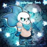 alternate_universe bone clothed clothing male not_furry skeleton solo text lizheru underswap undertale undertale_(series) sans_(underswap) animated_skeleton humanoid undead 1:1