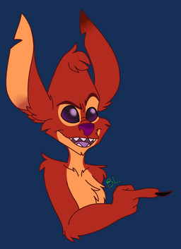 4_fingers black_claws claws eyebrows fingers fur gesture hand_gesture head_tuft notched_ear open_mouth open_smile pointing purple_eyes purple_nose purple_tongue raised_eyebrow red_body red_fur simple_background smile solo tongue transparent_background tuft badlib disney lilo_and_stitch experiment_627 alien experiment_(lilo_and_stitch) 2021 absurd_res alpha_channel digital_drawing_(artwork) digital_media_(artwork) hi_res